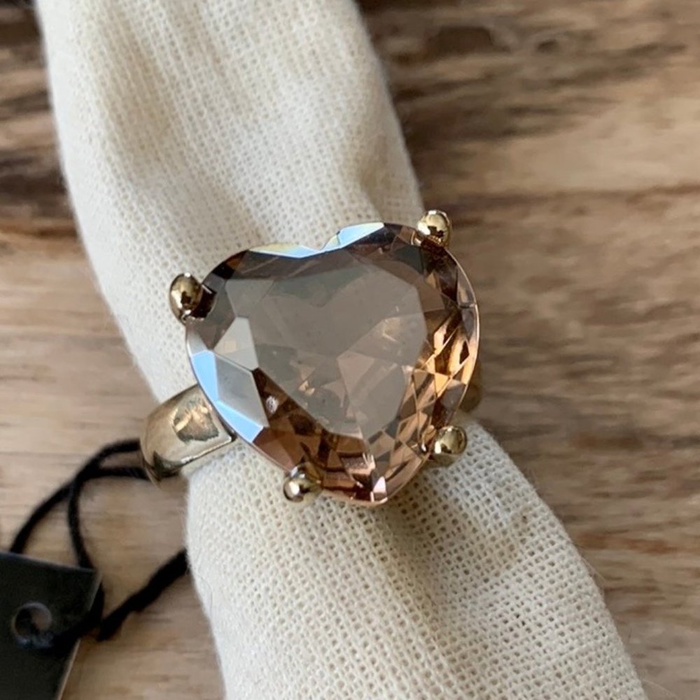 Dyrberg/Kern Jardana oversized heart shaped ring